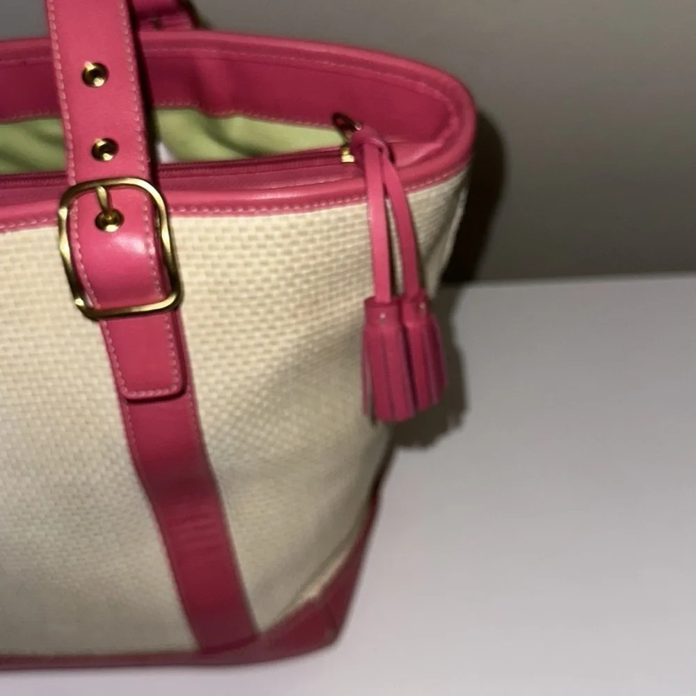 Vintage Coach Watermelon 🍉 Woven Leather Handbag GUC - Picture 3 of 11